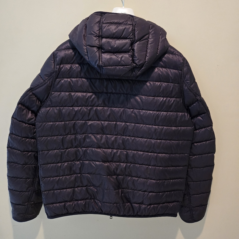 Moncler Navy Puffer Jacket With Patterned Hood - image 2